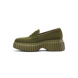 Gentleman Chunky Platform Loafers - Avocado