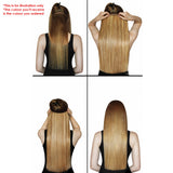 Two Tone Ombre High Grade Brown Curly Hair 7Piece 16Clips 24" Hair Extension 04