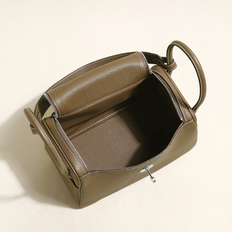 Solano Top-Grain TC Leather Shoulder Bag - Taupe