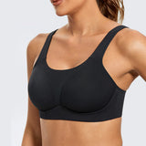 Gentle Comfort High Impact Padded Sports Bra - Black