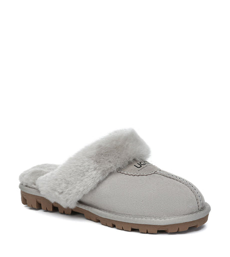 Australian Shepherd UGG Waffle Slipper - Goat Grey