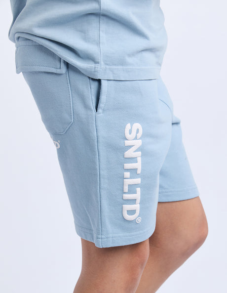 St Goliath Boys Podium Fleece Short - Light Blue