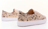 Bosccolo Womens Sneakers - Beige/Gold