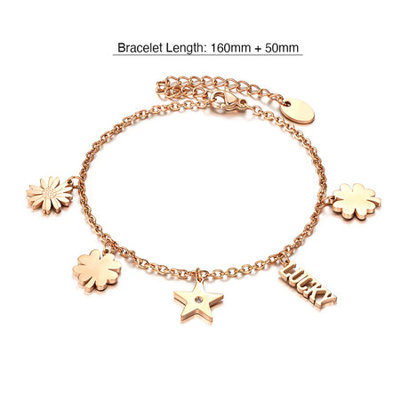 Bullion Gold Lucky Star Charm Bracelet