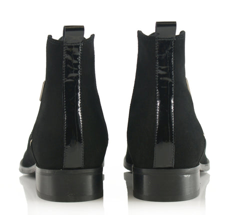 Bosccolo Womens Ankle Boots - Black Suede