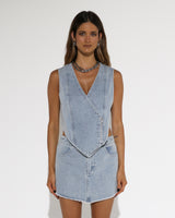 BY.DYLN Bonnie Vest - Blue Denim