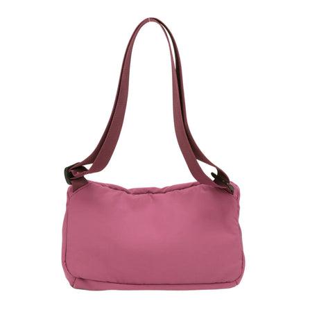 BAMEI Lightweight Recycled Nylon Flap Crossbody Bag - Mulberry