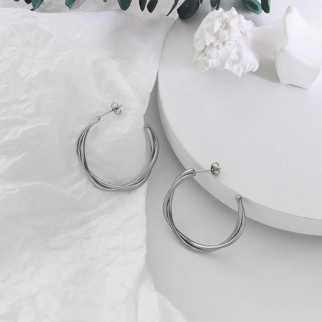 Bullion Gold Elsa White Gold Stud Earrings