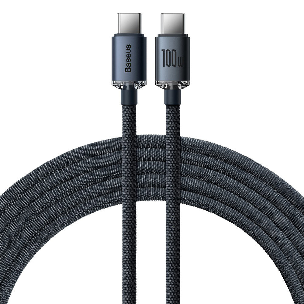 Baseus 2M USB Type-C to Type-C 100W Fast Charge Data Cable 20V 5A Crystal Shine Series