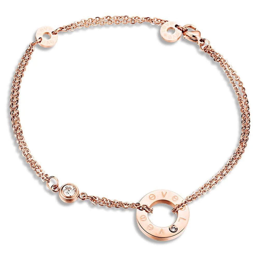 Bullion Gold Double Love Bracelet