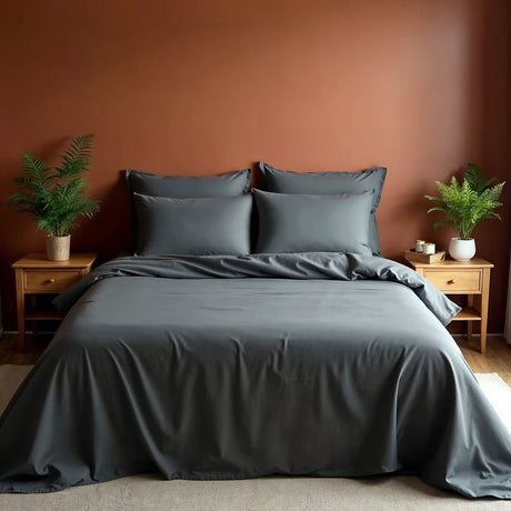Royal Comfort Blended Bamboo Sheet Set Charcoal