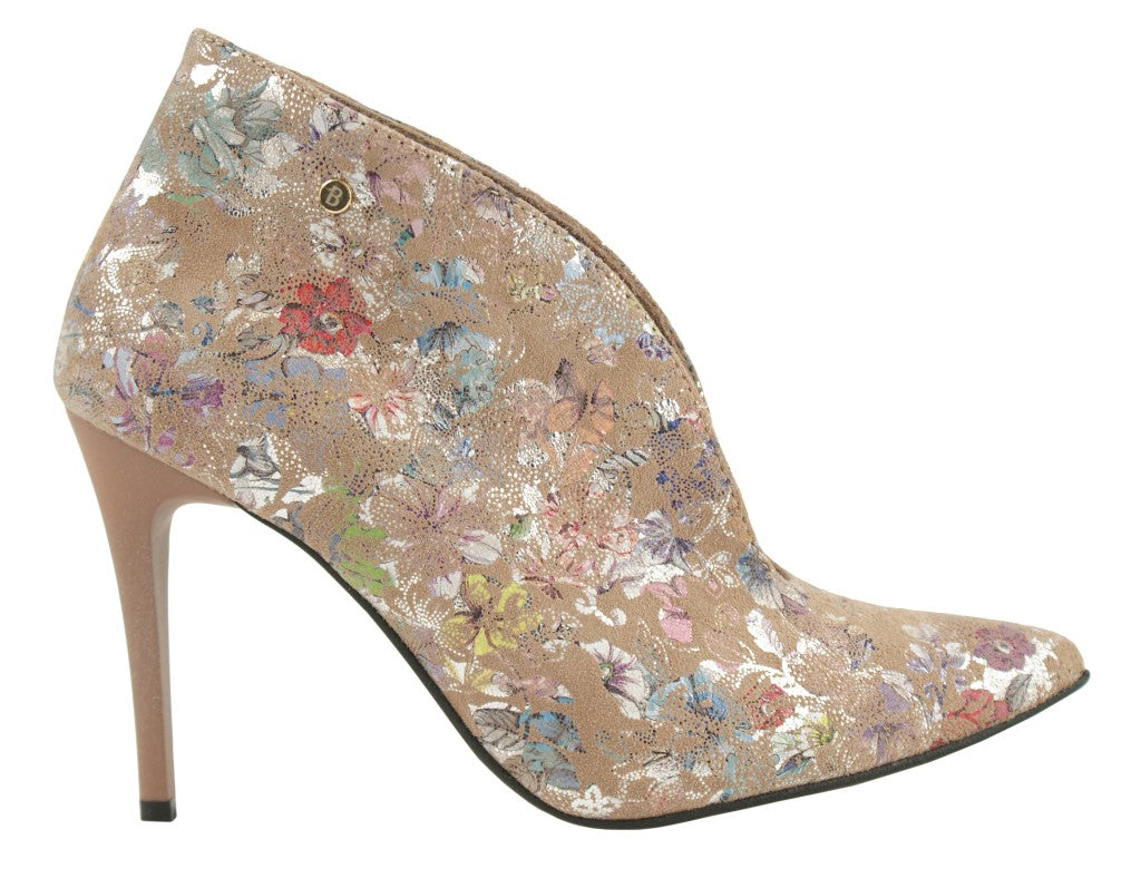 Bosccolo Womens Boots - Flowers On Beige