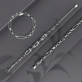 Bullion Gold Roxanne Oval Link Paperclip Chain White Gold Bracelet