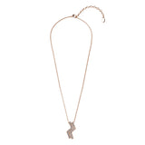 Krystal Couture Zigzag Pendant Necklace in Rose Gold Embellished with SWAROVSKI Crystals