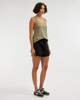 Amelius Abigail Rolled Hem Short - Black
