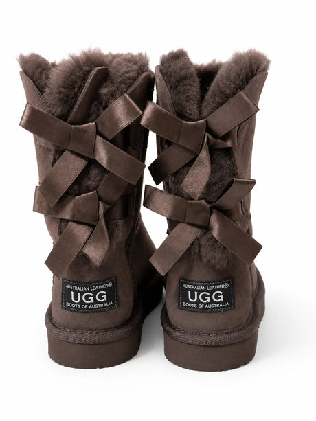 Australian Leather Ugg Classic Short Ribbon - Chocolate - AU5
