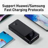 Baseus Power Bank 10000mAh 20W Fast Charge USB Type-C Type-A Digital Display  - Black