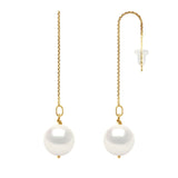 Manufacture Royale Drop Drop Earrings Freshwater Pearl White Yellow Gold