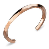 Bullion Gold Lyra Twisted Cuff Bangle in Rose Gold 60mm
