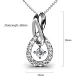 Krystal Couture Twist Pendant Necklace Embellished with SWAROVSKI Crystals