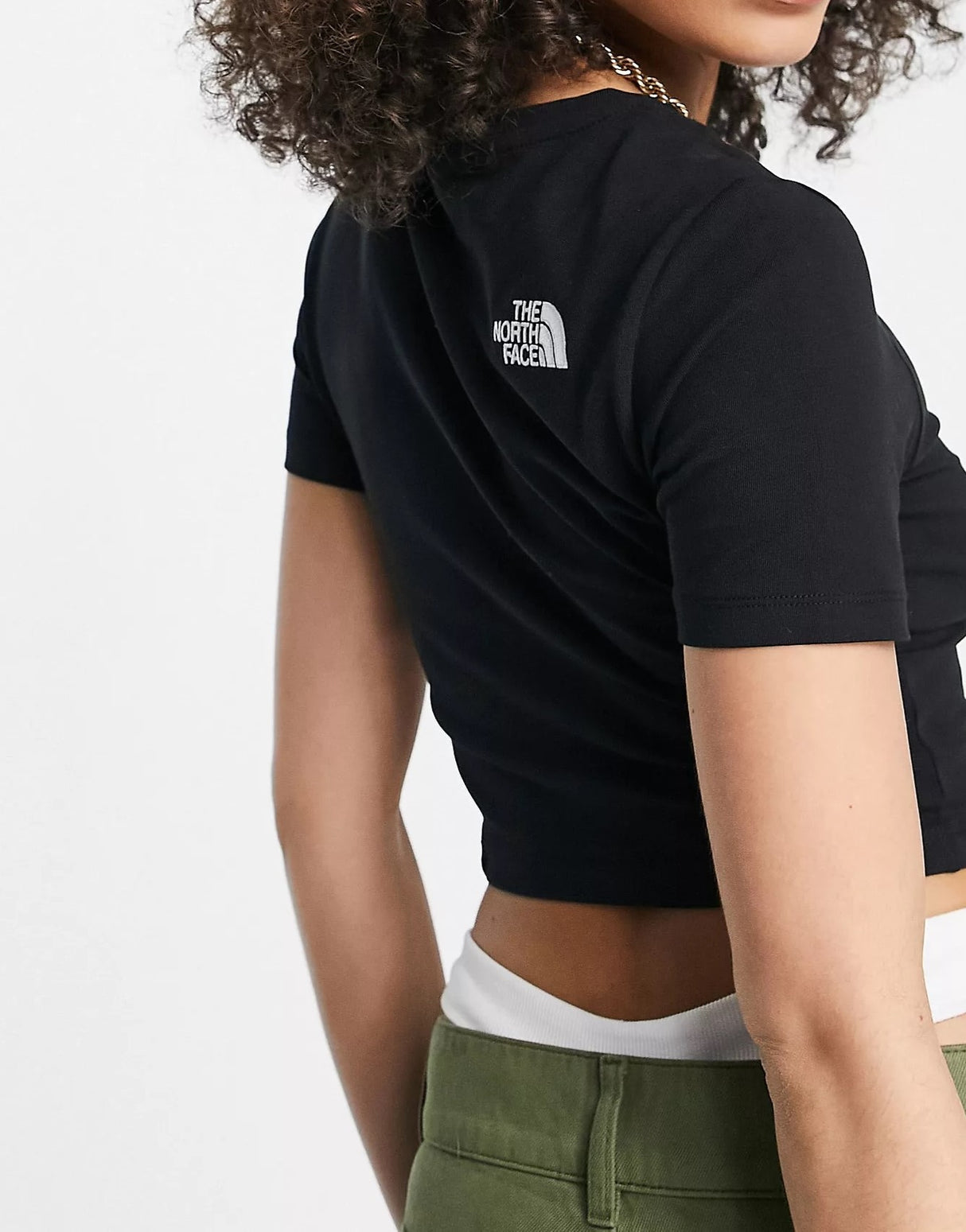 The North Face Cropped T-Shirt In Black