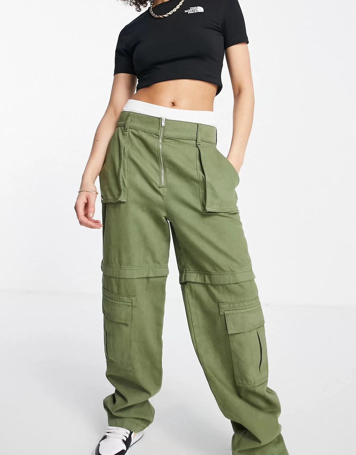The North Face Cropped T-Shirt In Black