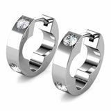 Krystal Couture Classic Round Stud Earrings in White Gold Adorned with Crystals from SWAROVSKI