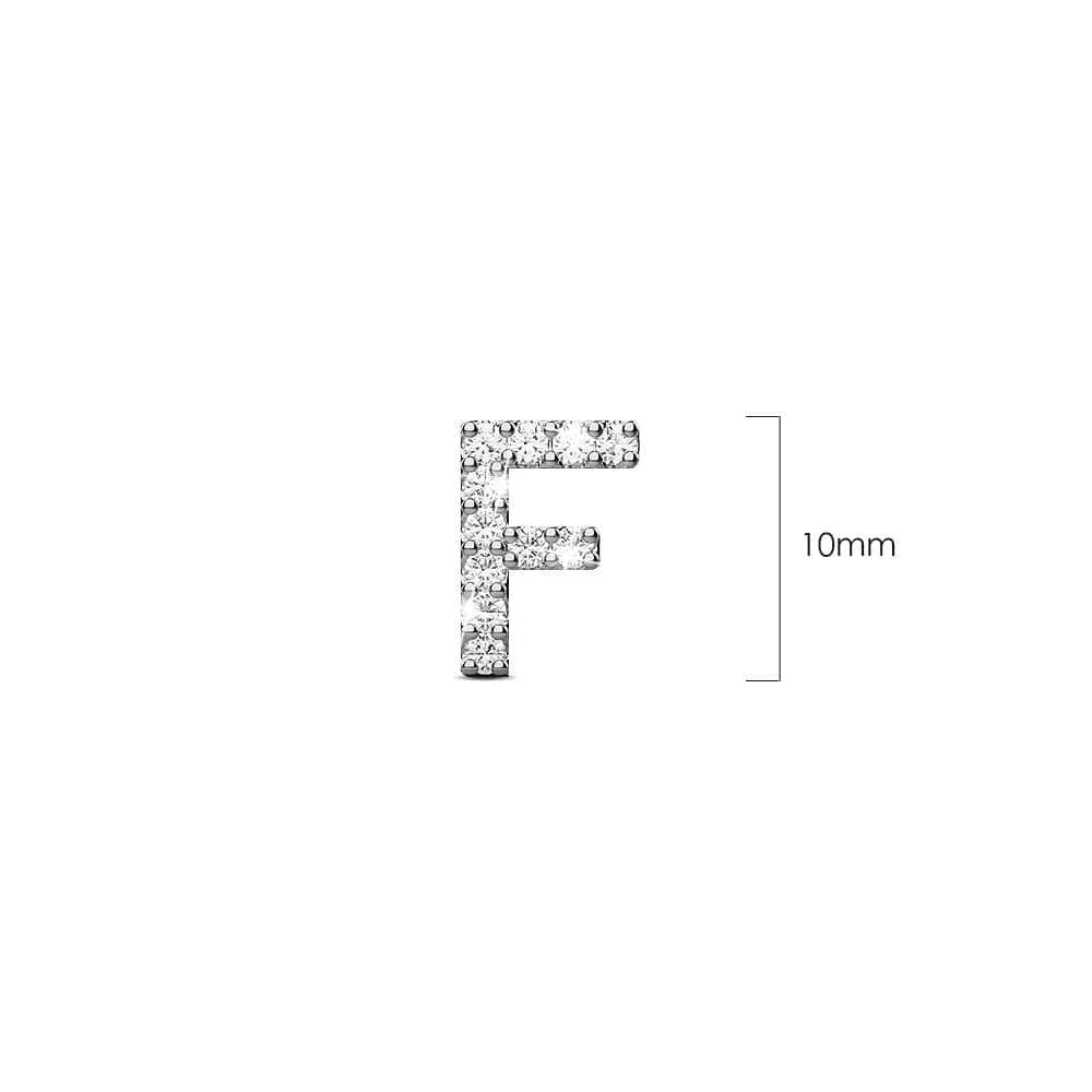 Solid 925 Sterling Silver Glamour Alphabet Letter Earrings