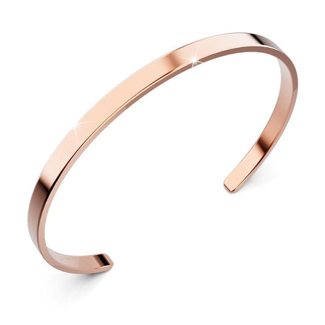 Bullion Gold Avenue Classic Cuff Bangle Rose Gold - 4mm