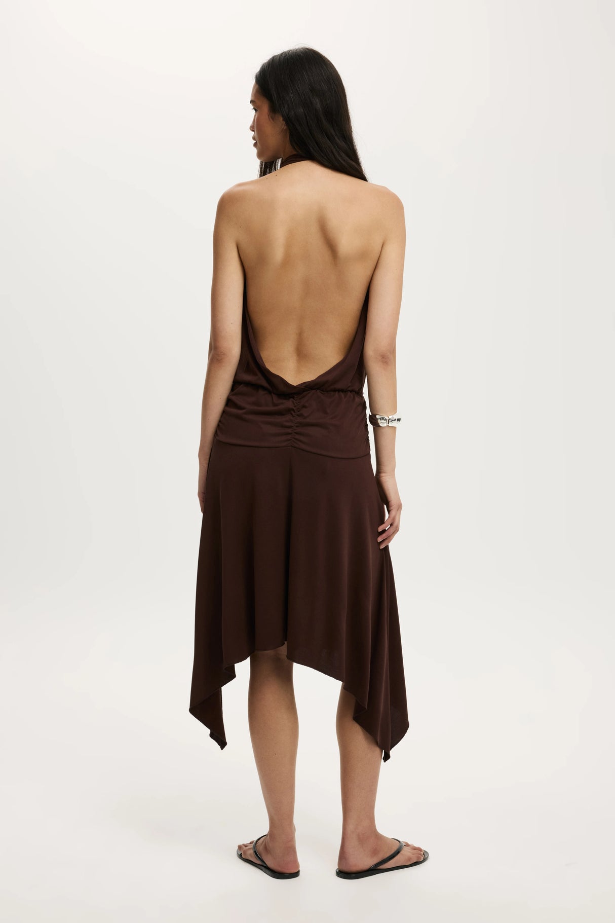 Cotton On Women's Sandy Cowl Neck Midi Dress - Dark Oak