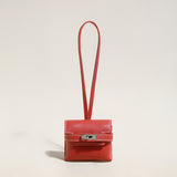 Leather Crafted AirPods Case Wrist Pouch - Red