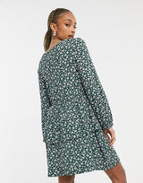 Wednesday'S Girl Long Sleeve Smock Dress In Vintage Floral