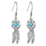 Boho Feather Dangle Earrings