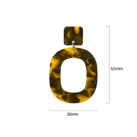 Obsession Tortoiseshell Leopard Print Drop Earrings in Brown