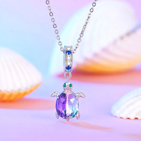 Solid 925 Signature Silver Turtle Cascade Charm