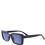 South Beach 90S Oversized Rectangle Frame Sunglasses In Black