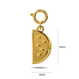 Bullion Gold Watermelon Slice Gold Charm Bracelet