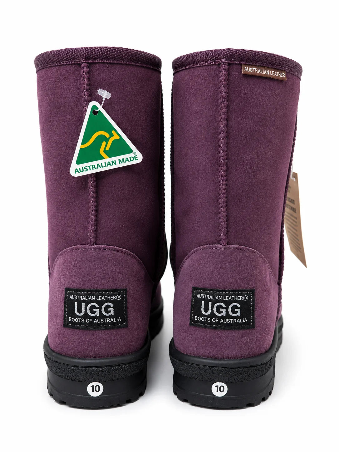 Australian Leather Ugg Classic Short Rubber Sole Rubber Sole - Plum - AU10