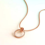 Krystal Couture Orbit of Charm Necklace Embellished with SWAROVSKI Crystal in Rose Gold