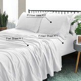 Ramesses Pebble Wash Linen Alternative Sheet Set  - White