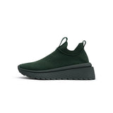 Slip-On Knit Wedge Sneakers - Evergreen