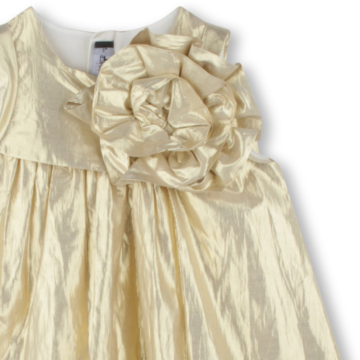 Karl Lagerfeld Girls Formal Dress With Flower - Gold