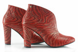 Bosccolo Womens Heel Boots Zebra - Red