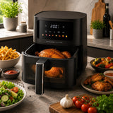 Kitchen Couture 4.5L Clear View Colour Touch Air Fryer - Black