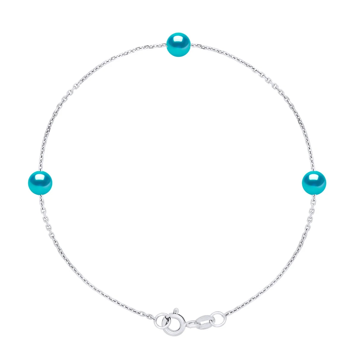 Manufacture Royale Bracelet 3 Pearl Freshwater Pearl & Turquoise Sterling Silver