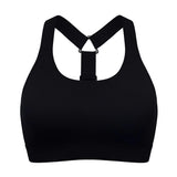Power On Racerback High Impact Adjustable Padded Wireless Bra - Black