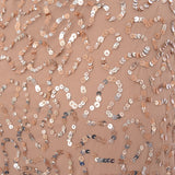 Maya Asymmetric All Over Embellished Maxi Dress In Blush