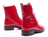 Bosccolo Womens Boots - Red Crocodile