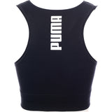 Puma Active Essentials Logo Crop Top In Black