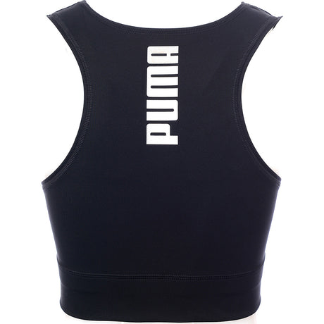 Puma Active Essentials Logo Crop Top In Black